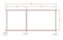 Cloison modulaire 1/2 vitrée 1 x ht 2.50 m