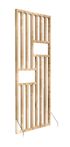 Cloison claustra Eco Bois tasseau Fenêtre